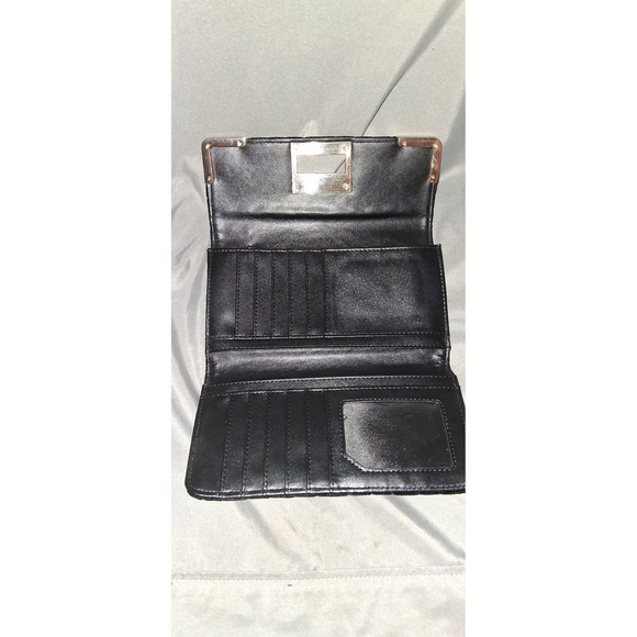 Dune London Black Velvet Quilted Clutch Evening Bag Wallet - Picture 4 of 5